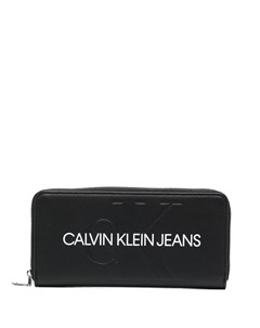 Кошелек с круговой молнией и логотипом Calvin klein