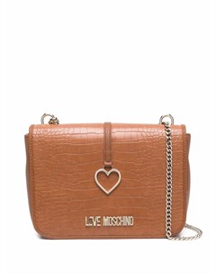 Сумка на плечо с тиснением под крокодила Love moschino