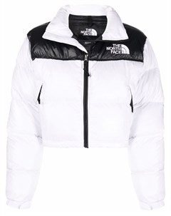 Укороченный пуховик с вышитым логотипом The north face