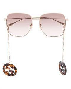 Солнцезащитные очки в квадратной оправе с логотипом GG Gucci eyewear