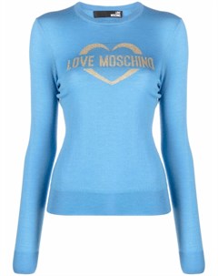 Шерстяной джемпер с логотипом Love moschino