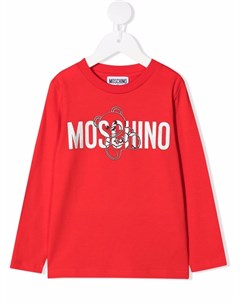 Футболка с длинными рукавами и логотипом Moschino kids