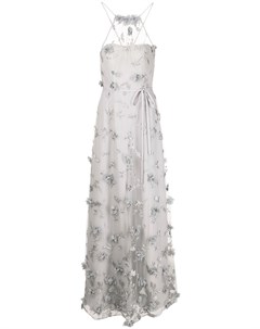 Платье с вырезом халтер и цветочной вышивкой Marchesa notte bridesmaids