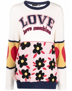 Джемпер в стиле колор блок Love moschino