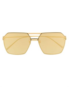 Солнцезащитные очки авиаторы в геометричной оправе Bottega veneta eyewear