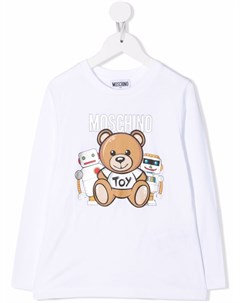 Футболка с длинными рукавами и логотипом Moschino kids