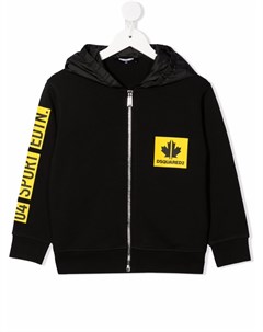 Пуховик с логотипом Maple Leaf Dsquared2 kids