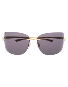 Солнцезащитные очки в безободковой оправе Cartier eyewear