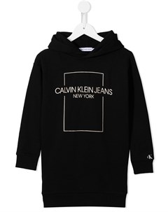 Платье худи с логотипом Calvin klein kids