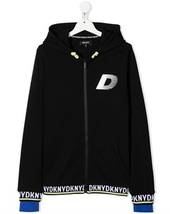 Худи на молнии с монограммой Dkny kids