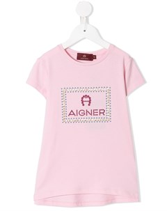 Футболка со стразами Aigner kids