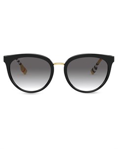 Солнцезащитные очки в оправе с клетчатыми дужками Burberry eyewear