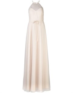 Тююлевое длинное платье с вырезом халтер Marchesa notte bridesmaids