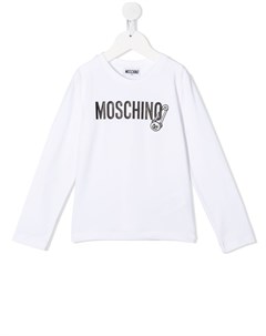 Футболка с длинными рукавами и логотипом Moschino kids