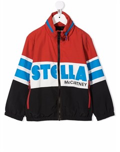 Куртка в стиле колор блок с логотипом Stella mccartney kids