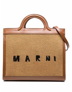 Сумка тоут с вышитым логотипом Marni