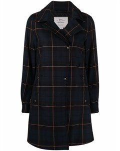 Однобортное пальто в клетку Woolrich