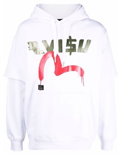 Худи с кулиской и логотипом Evisu