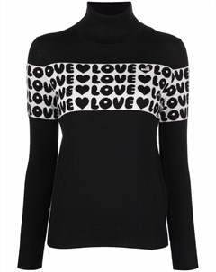 Джемпер с высоким воротником и принтом Love moschino