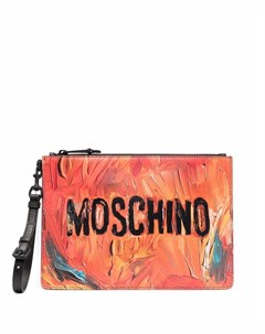 Клатч с логотипом Moschino