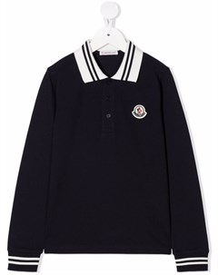 Рубашка поло с нашивкой логотипом Moncler enfant