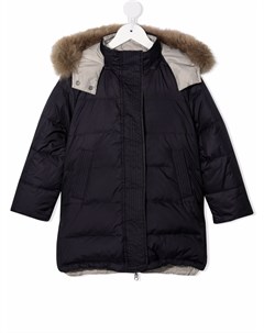 Пуховик с капюшоном Brunello cucinelli kids