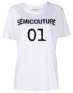 Футболка с логотипом Semicouture