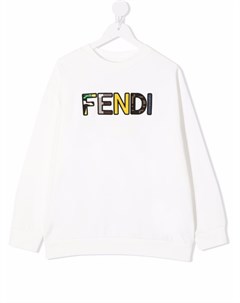 Толстовка с вышитым логотипом Fendi kids