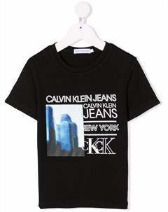 Футболка с фотопринтом New York Calvin klein kids