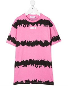 Платье футболка с принтом тай дай Msgm kids