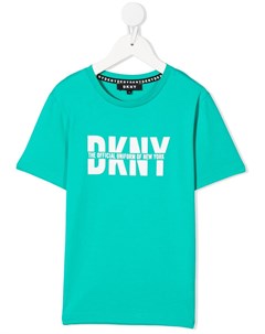 Футболка с круглым вырезом и логотипом Dkny kids