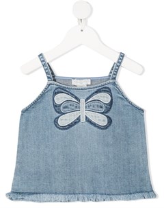 Джинсовый топ с вышивкой Stella mccartney kids