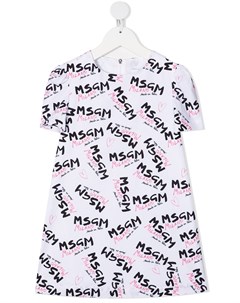 Платье футболка с логотипом Msgm kids