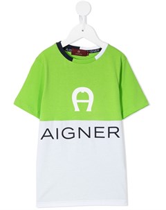 Двухцветная футболка Aigner kids