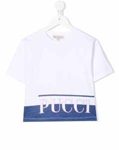 Футболка с логотипом Emilio pucci junior