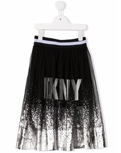 Юбка с тюлем и логотипом Dkny kids