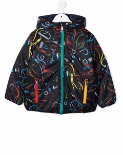 Пуховик с принтом Paul smith junior