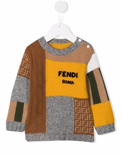 Джемпер с технике пэчворк Fendi kids