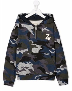 Худи с камуфляжным принтом Zadig & voltaire kids