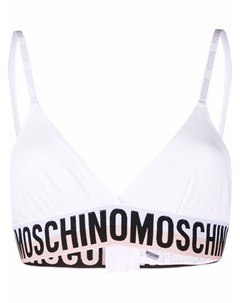 Бюстгальтер бралетт с треугольными чашками и логотипом Moschino