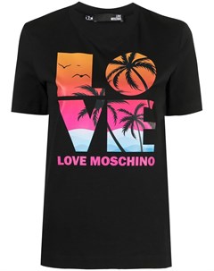 Футболка с принтом Love Love moschino