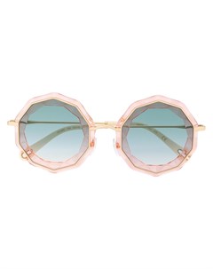 Солнцезащитные очки в массивной оправе геометричной формы Chloé eyewear