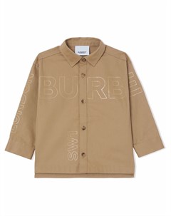 Рубашка оверсайз с принтом Burberry kids