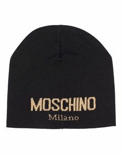 Шапка бини с логотипом Moschino