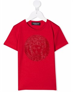 Футболка с декором Medusa Versace kids