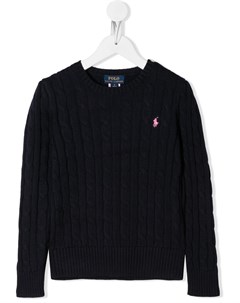 Джемпер фактурной вязки с логотипом Ralph lauren kids