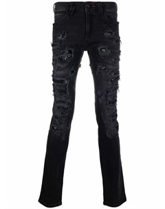 Джинсы с прорезями Philipp plein