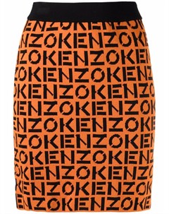 Трикотажная юбка с логотипом Kenzo