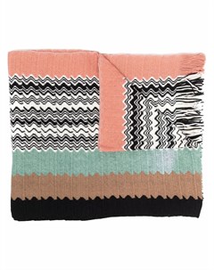 Шарф в стиле колор блок с узором зигзаг Missoni