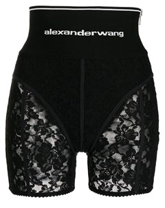 Шорты с кружевом и логотипом Alexander wang